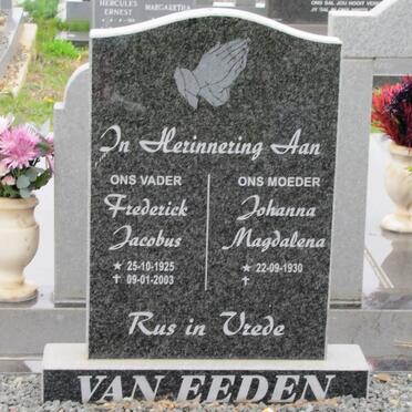 EEDEN Frederick Jacobus, van 1925-2003 &amp; Johanna Magdalena 1930-