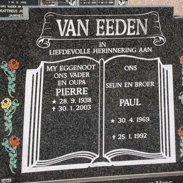 EEDEN Pierre Petrus, van 1938-2003 :: EEDEN Petrus Paulus, van 1969-1992