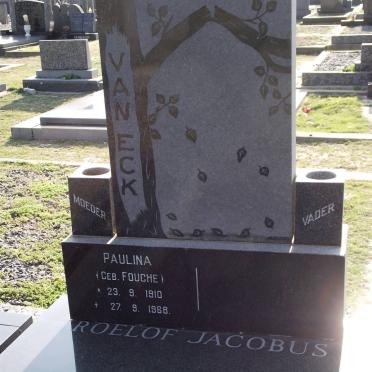 ECK Roelof Jacobus, van 1909-1972 &amp; H. Paulina FOUCHE 1910-1968