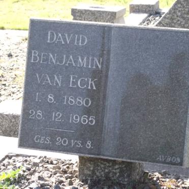 ECK David Benjamin, van 1880-1965