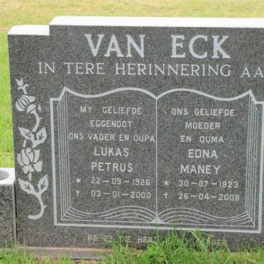 ECK Lukas Petrus, van 1926-2000 &amp; Edna Maney 1923-2009