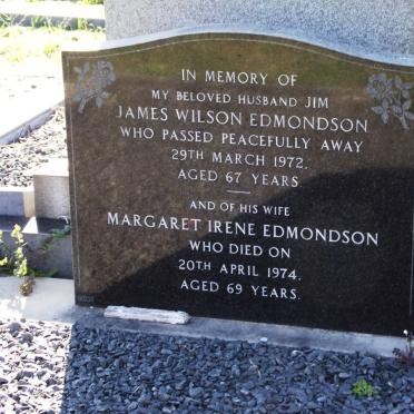 EDMONDSON James Wilson -1972 &amp; Margaret Irene -1974