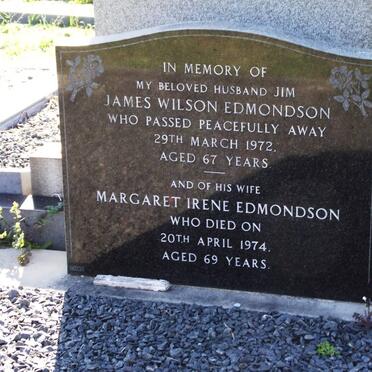 EDMONDSON James Wilson -1972 &amp; Margaret Irene -1974