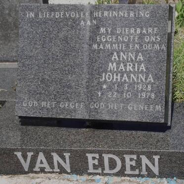 EDEN Anna Maria Johanna, van 1928-1978