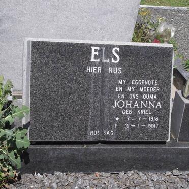ELS Johanna nee KRIEL 1918-1997