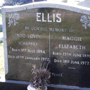 ELLIS Eric John 1894-1972 &amp; Maggie Elizabeth 1898-1972