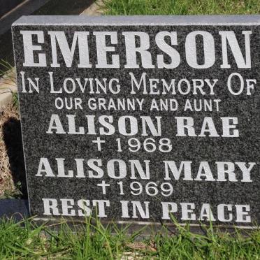 EMERSON Alison Rae -1968 :: EMERSON Alison Mary -1969
