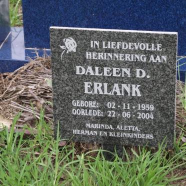 ERLANK Daleen D. 1959-2004