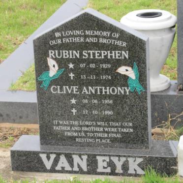 EYK Rubin Stephen, van 1929-1974 :: EYK Clive Anthony, van 1956-1990