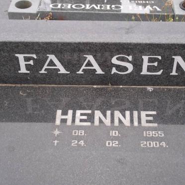 FAASEN Hennie 1955-2004