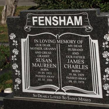 FENSHAM James Charles 1929-1978 &amp; Susan Maureen 1936-2006