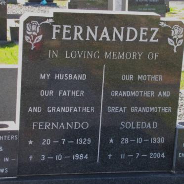 FERNANDEZ Fernando1929-1984 &amp; Soledad 1930-2004