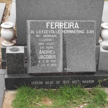 FERREIRA Andries Jacobus 1919-1986