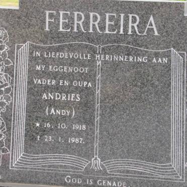FERREIRA Andries 1918-1987