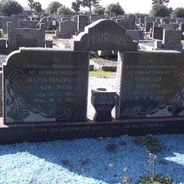 FERREIRA Cornelius Johannes 1902-1976 &amp; Maria Magdalena SMITH 1906-1965