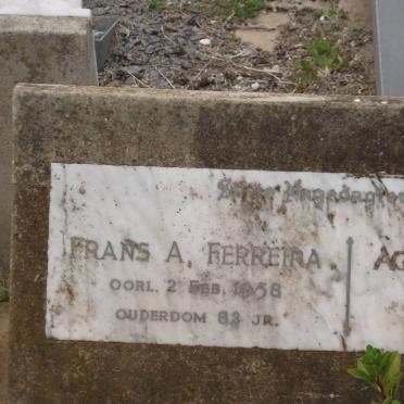 FERREIRA Frans A. -1958