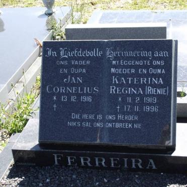 FERREIRA Jan Cornelius 1916-2011 &amp; Katerina Regina 1919-1996