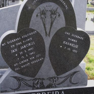 FERREIRA Jan Jakobus 1952-1992 &amp; Hannelie 1952-