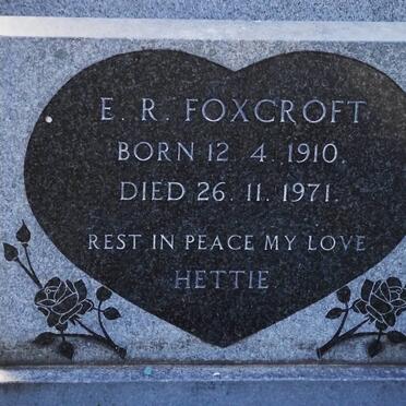 FOXCROFT E.R. 1910-1971