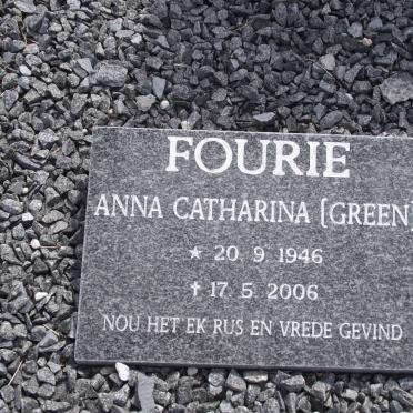 FOURIE Anna Catharina nee GREEN 1946-2006