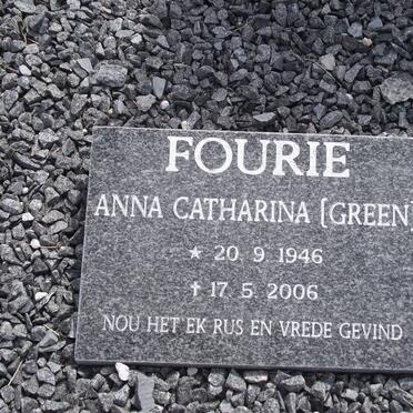 FOURIE Anna Catharina nee GREEN 1946-2006