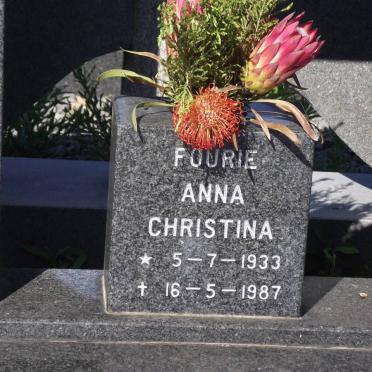 FOURIE Anna Christina 1933-1987