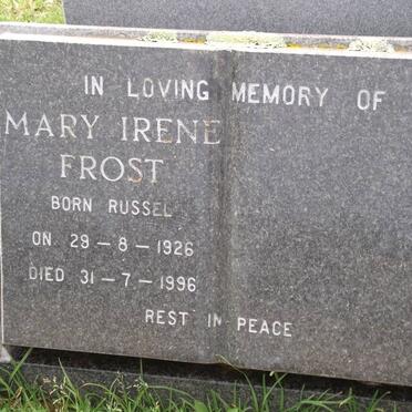 FROST Mary Irene nee RUSSEL 1926-1996