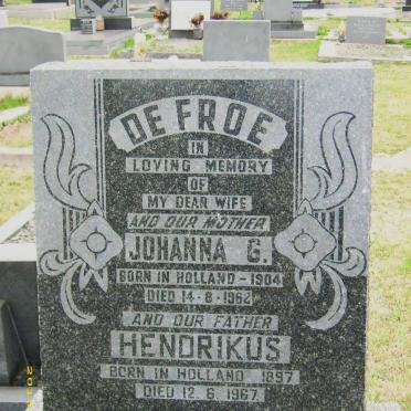 FROE Hendrikus, de 1897-1967 &amp; Johanna G. 1904-1962