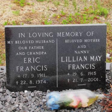 FRANCIS Eric 1911-1974 &amp; Lillian May 1915-2001