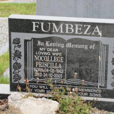 FUMBEZA Nocollege Priscilla 1962-2005