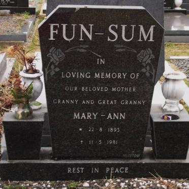 FUN-SUM Mary-Ann 1895-1981