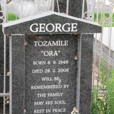 GEORGE Tozamile 1948-2008