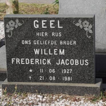 GEEL Willem Frederick Jacobus 1927-1981