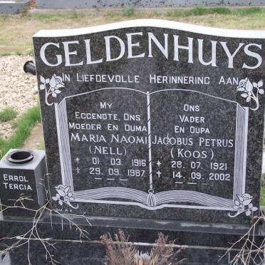 GELDENHUYS Maria Naomi 1916-1987 &amp; Jacobus Petrus 1921-2002