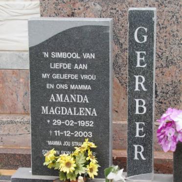 GERBER Amanda Magdalena 1952-2003
