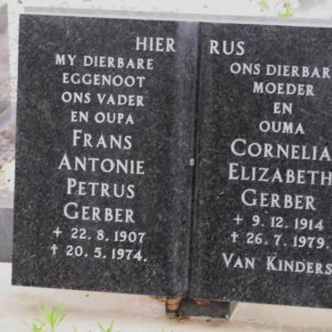 GERBER Fran Antonie Petrus 1907-1974 &amp; Cornelia Elizabeth 1914-1979