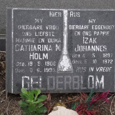 GELDERBLOM Izak Johannes 1897-1972 &amp; Catherina M. HOLM 1908-1993