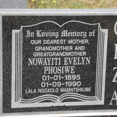 GEZA Nowayiti Evelyn Phosiwe 1895-1990