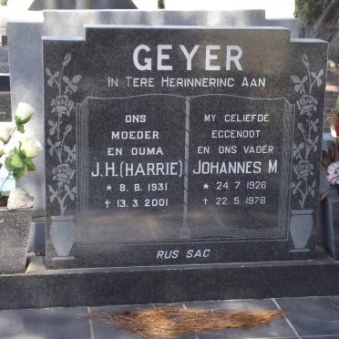 GEYER Johannes M. 1926-1978 &amp; J.H. 1931-2001