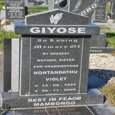 GIYOSE Nontandathu Violet 1955-2009