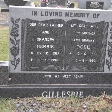 GILLESPIE Herbie 1917-1998 &amp; Doris 1912-1993