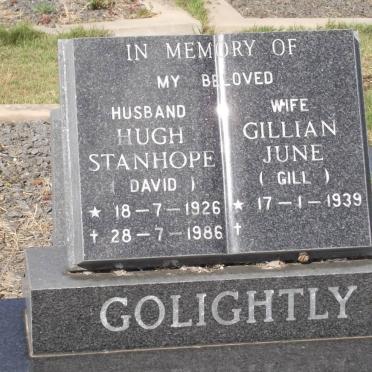 GOLIGHTLY Hugh Stanhope 1926-1986 &amp; Gillian June 1939-