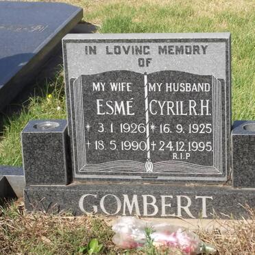 GOMBERT Cyril R.H. 1925-1995 &amp; Esmé 1926-1990