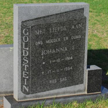 GOLDSTEIN Johanna E. 1914-1994