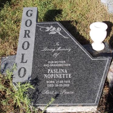 GOROLO Paslina Nopinette 1919-2009