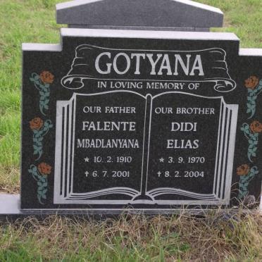 GOTYANA Falente Mbadlanyana 1910-2001 :: GOTYANA Didi Elias 1970-2004