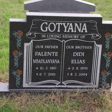 GOTYANA Falente Mbadlanyana 1910-2001 :: GOTYANA Didi Elias 1970-2004