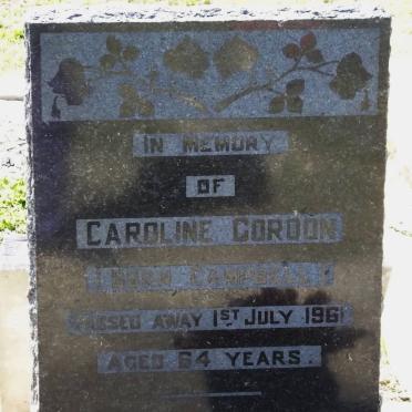 GORDON Caroline nee CAMPBELL -1961