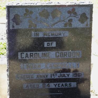 GORDON Caroline nee CAMPBELL -1961