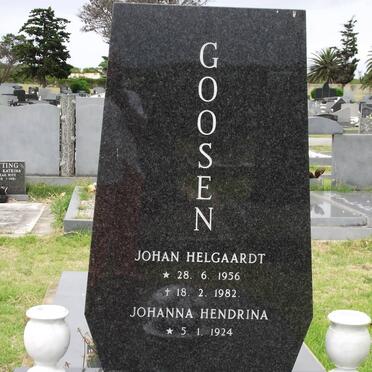 GOOSEN Johan Helgaardt 1956-1982 &amp; Johanna Hendrina 1924-